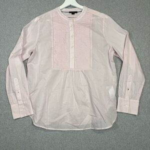 J. Crew Women's Medium Blush Pink Button Down Shirt Long Sleeve Organic Cotton